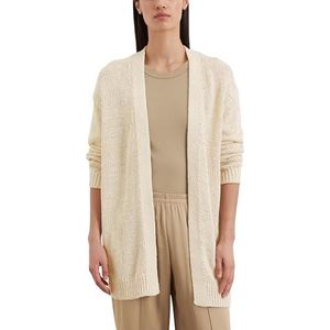 Marc OPolo Damescardigan met V-hals, losse pasvorm, beige, S
