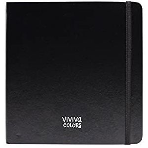 Viviva VV276006 Aquarel schetsboek met kunstlederen omslag - 100% katoen, 40 pagina's, 20 vel a 300g/m² dik papier, 100% zuurvrij, koudgeperst - A5