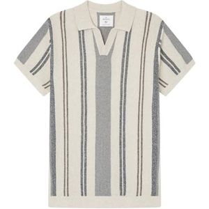 Springfield Poloshirt voor heren, lichtgrijs/zilver, L, Licht Grijs/Zilver, L