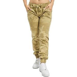 Urban Classics Camo Joggingbroek voor dames, sportbroek, meerkleurig (Sand Camo 00867), 5XL