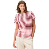 T-shirt - Glazed Apple Red - Streepmotief - Zonder Sluiting