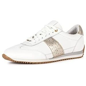 Geox D Calithe Sneakers voor dames, wit/goud, 41 EU, witgoud, 41 EU