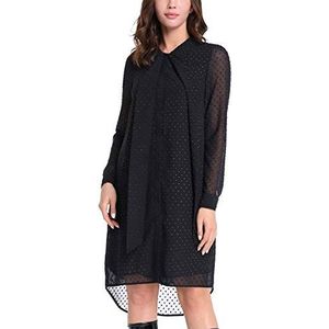 APART Fashion Hilo chiffon cocktailjurk voor dames, Black-Gold, 34