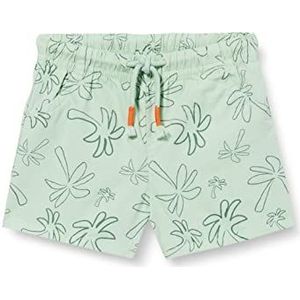 s.Oliver Junior Met allover print shorts met allover-print, uniseks, baby, Blauw groen, 86 cm