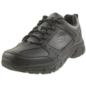 Skechers Oak Canyon Redwick, herenschoenen, zwart, kunstleer, textiel, zwarte rand, 44 EU