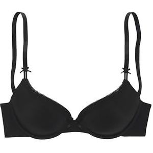 s.Oliver Basic push-up beha voor dames, zwart, zwart, 80A