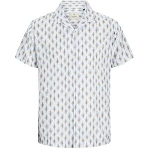 JPRBLULINCOLN Print Resort Shirt S/S SN, Cerulean/Aop: comfort fit, M