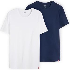 Levi's Crewneck Tee - T-shirt - Blauw/Wit - 2-Pack