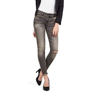 G-Star Raw Lynn Mid Waist Skinny Jeans Jeans dames,Grau (Medium Aged Ripped A634-4865),23W / 32L
