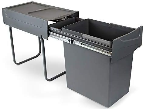 Emuca - 8199323 - Inbouwprullenbak - Afneembare 20L - Geschikt voor Keukenmeubels