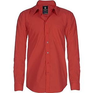 Texstar SH19 herenjurk hemd, maat 4XL, rood