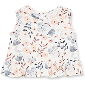 Pinokio Wooven Girls Vest voor babymeisjes, Écru Blue Summer Mood, 122 cm