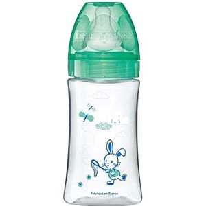 Dodie Initiatie + flesje met anti-koliek, 0-6 maanden, rond, 3 snelheden, debiet 2, groen