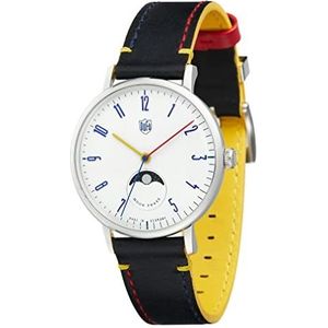 DuFa Heren analoog kwarts horloge met lederen armband DF-9032-04, beige