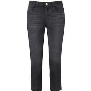 Taifun Dames CroppedTS Jeans, Black Denim, 34