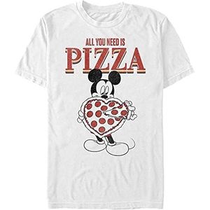 Disney Classic Mickey - Mickey All You Need Is Pizza Unisex Crew neck T-Shirt White 2XL