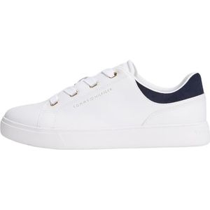Tommy Hilfiger - CASUAL CUPSOLE SNEAKER - Wit/blauw - Plateausneakers