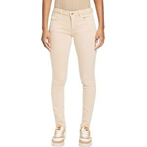 ESPRIT Skinny jeans met middelhoge tailleband, Pastel pink, 30W x 34L