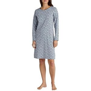 CALIDA - Nachthemd - Navy - Bloemenprint - Lange Mouw - Knielengte