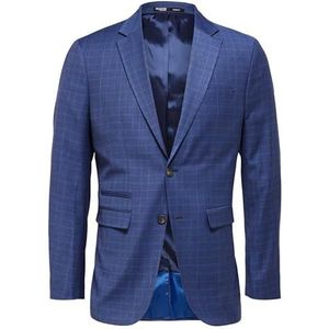 SELETED HOMME Men's SLHSLIM-Neil CHK BLZ B NOOS Sakko, Navy Blazer/Checks: Check, 94, Navy Blazer/Checks: Check