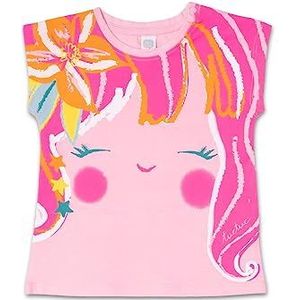 Tuc Tuc T-shirt met gebreid patroon, roze, fuchsia, meisjes Seashell, Roze, 18 Maanden