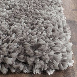 Safavieh Shaggy tapijt, SG267, handgetuft polyester, grijs, 60 x 91 cm