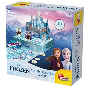 Lisciani Frozen Magisch kasteel, bordspel voor kinderen vanaf 4 jaar, Frozen-spel met 3D-bord, slot en figuren, 2 tot 4 spelers, gemaakt in Italië