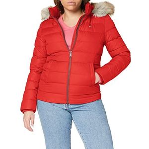 Tommy Hilfiger Tjw Basic Hooded Down Jacket Damesjas, Deep Crimson, XXS