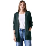 Cecil - Open Vest - Groen - Lange Mouwen - Zachte Fijn Gebreide Kwaliteit