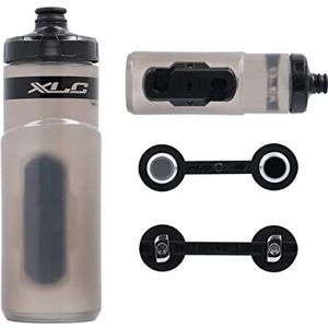 XLC Fiets drinkfles: de XLC MRS set MR-S12 met adapter voor bestaande MRS-rail MY2021 op de fiets, adapter voor Fidlock en drinkfles, 600 ml