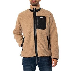 Schott Borg-fleecejack voor heren, beige, Beige, L