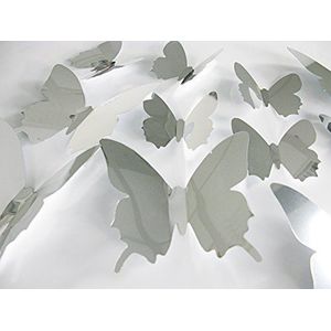 12 x 3D vlindermuurstickers voor doe-het-zelf muur en meubels, ideaal voor babydouches