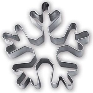 Staedter Uitsteekvorm in sneeuwvlokvorm, zilverkleurig, 6 cm