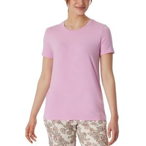 Schiesser Dames slaapshirt korte mouw Modal-Mix + Relax pyjama-bovendeel, bonbonbonroze_175475, 48, Snoep roze_175475, 48