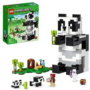 LEGO Minecraft Het Panda Beweegbaar Huis Set voor Jongens en Meisjes vanaf 8 Jaar met Dieren Figuren en Skelet Figuur, Speelgoed voor Kinderen, Kerstcadeau 21245