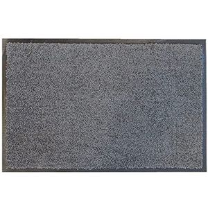 oKu-Tex Deurmat, vuilvangmat, Eco-Clean"", zilver/grijs, gerecycled rubber, voor binnen, entree, voordeur, trappenhuis, hal, antislip, 60 x 120 cm