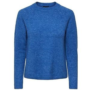 PIECES dames Pullover trui Pcjuliana Ls O-hals Knit Noos Bc, French blue, M