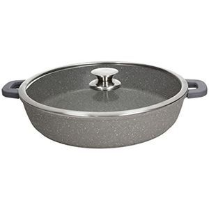 Tognana Pure Roq Kookpan, 36 cm, met deksel en pannenlap, aluminium, grijs