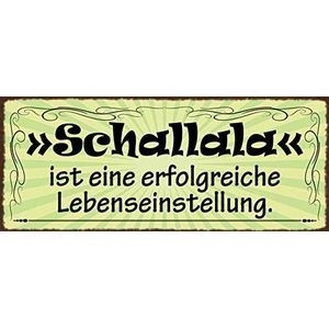 Schatzmix Schallala is een succesvolle levensstelling metalen bord wanddecoratie 27 x 10 cm tin sign blikken bord, blik, meerkleurig
