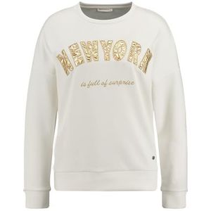 KEYLARGO New York Round Sweatshirt voor dames, offwhite (1001), XS