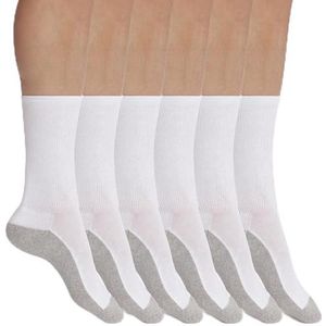 DIM EcoDim Sportsokken voor heren, comfort, schokbestendig, weerstand, 6 stuks, Wit, 40-45 EU