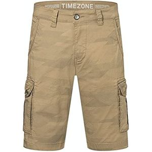 Timezone Regular Rykertz Shorts voor heren, Beige Tech Camo, 31W