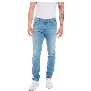Replay Heren Jeans Mickym Slim-Fit met Power Stretch, Lichtblauw 010, 28W / 34L