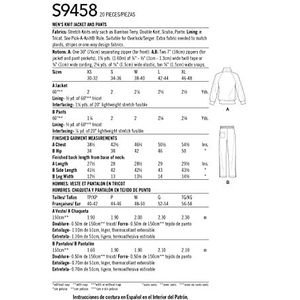 Simplicity Naaipatroon S9458 Gebreide jas en broek voor heren