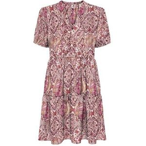 ONLY Dames Onlnova Life Elite S/S Thea Dress AOP, Ibis Rose, M