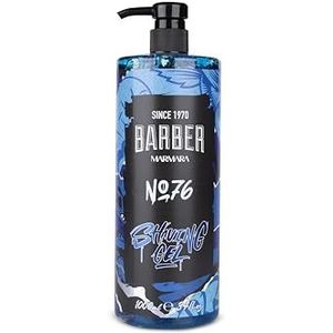 BARBER MARMARA Scheergel voor heren, nr. 76, transparante scheergel voor heren, 1000 ml, Shaving Gel Men - nauwkeurige scheerbeurt van de baardcontouren - schuimt niet - koelt de huid