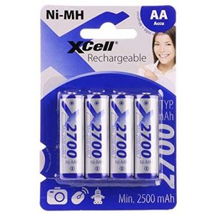 Hückmann XCell Mignon AA batterij (celgrootte: AA (Mignon), Ni-MH, 1,2 V, 2700 mAh) 118740