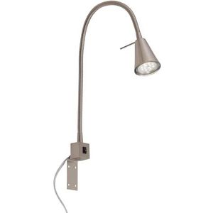 Tuso - LED Leeslamp - Mat Nikkel - Flexibele Arm - Energiezuinig