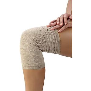 Spikenergy Orthopedische kniebandage voor osteoartritis knie, verband voor gewrichtspijn, ontstekingen en verstuikingen, sportkniebeschermers, elektromagneotherapie (beige, maat L)