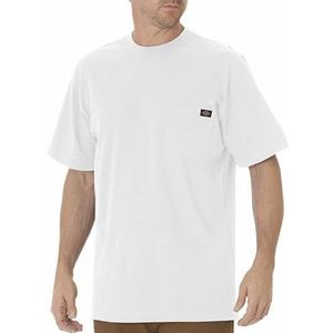 Dickies Casual T-shirt met korte mouwen en zak voor heren, Wit, M
